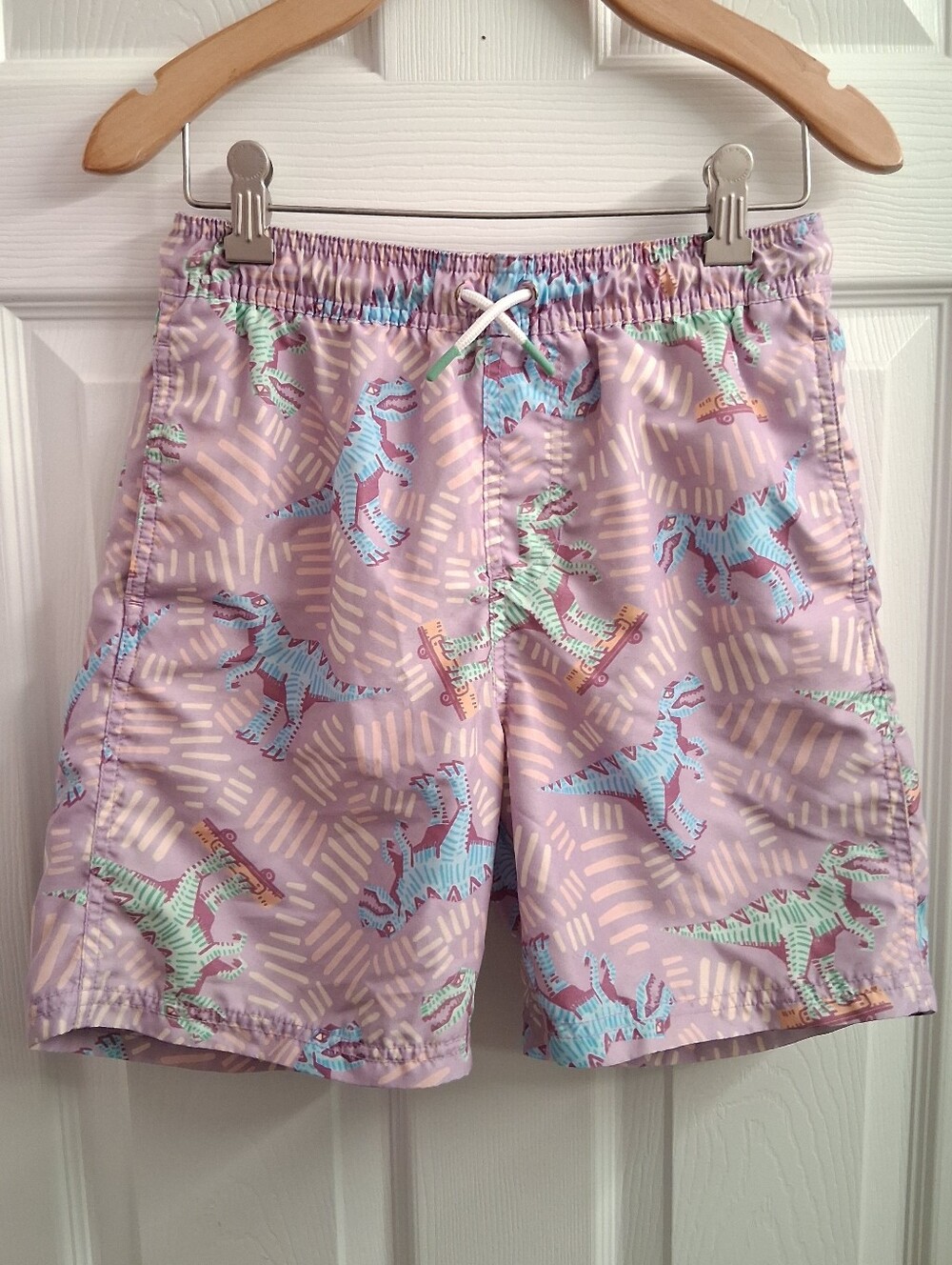 Boys Pastel Dinosaur Swim Shorts Size 14 XL